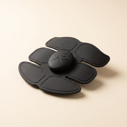 Main abdominal pad of the TrueSelf trainer with its control module visible