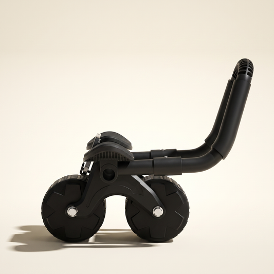 Side profile of the TrueSelf timer ab roller showing the sprung rebound arm
